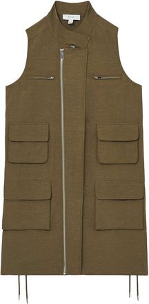 Reiss Essie Utility Linen-Blend Dress