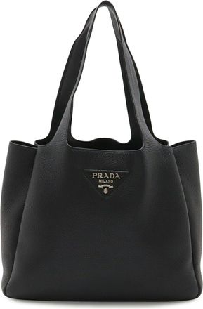Prada Black Nero Leather Shoulder Bag Tote Bag (Pre-Owned)
