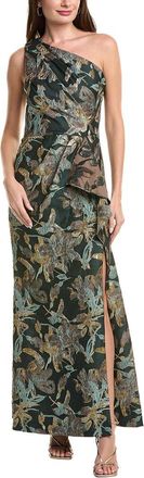 Adrianna Papell One Shoulder Jacquard Dress