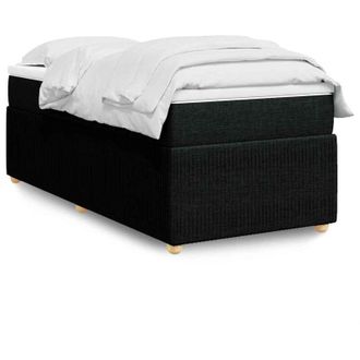 vidaXL Cama Box Spring Con Colch&oacute;n Tela Negro 90x200 Cm Vidaxl