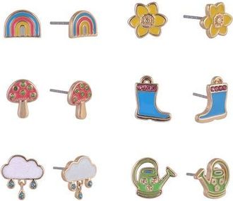 Hallmark 6 pack Easter Spring Stud Earring Set in Multicolored at Nordstrom