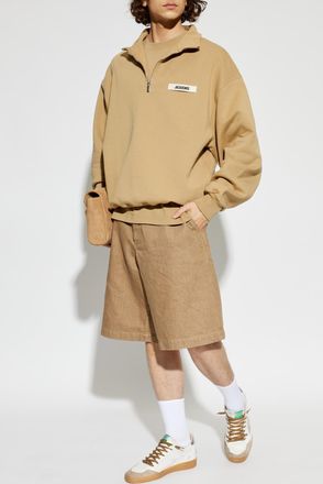 Jacquemus Sweatshirt With Logo, Mens, Beige