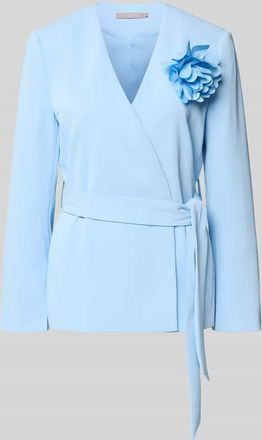 Christian Berg Cocktail Blazer mit Tailleng&uuml;rtel in Sky, Gr&ouml;&szlig;e 32