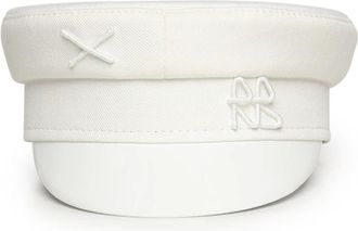 Ruslan Baginskiy Logo Versierde Baker Boy Pet - Dames - Hoeden - Wit - S - Accessoires