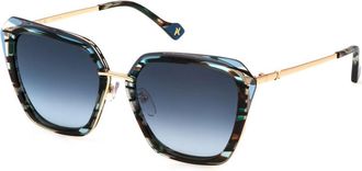 Yalea SYA149 ANGELA 309X Womens Sunglasses Blue Size 56