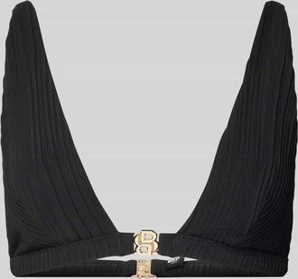 HUGO BOSS Bikini-Oberteil mit Logo-Detail Modell DOUBLE B TRIANGLE in Black, Größe XL