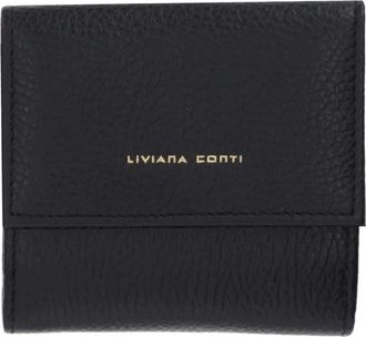 Liviana Conti Kleine portemonnee met omslag - Zwart
