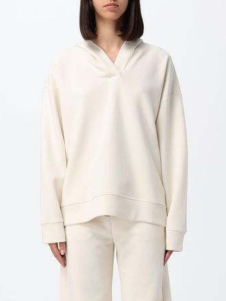 Max Mara S Max Mara Cotton Jersey Hoodie with V-Neck