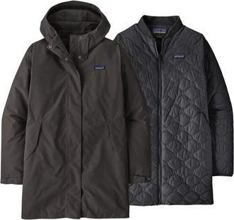 Patagonia Heyes Peak 3-In-1 Parka Doppeljacke f&uuml;r Damen | grau/schwarz