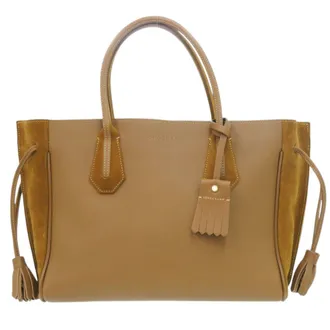 Longchamp Velvet Leather Tote Bag (Pre-Owned)