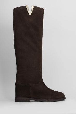 Via Roma 15 In Dark Brown Suede
