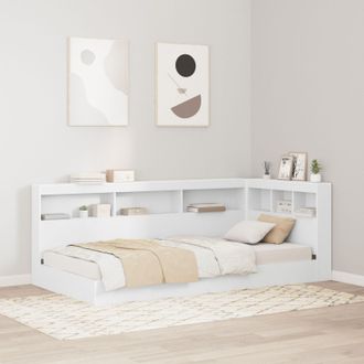 Berkfield Home Storage Headboard with Shelf with Headboard with Storage White 90 cm Melamine