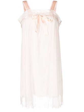 Shiatzy Chen lace-panelled mini dress - women - Mulberry Silk/Polyamide/Viscose - 38 - Pink