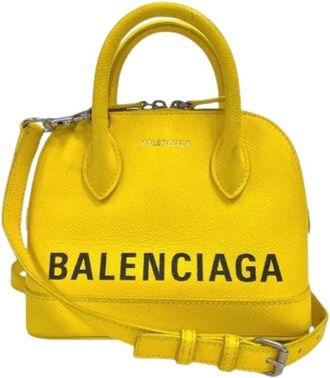 Balenciaga Pre-owned Mini Bags, female, Yellow, Size: ONE SIZE Pre-owned Leather Mini Shoulder Bag