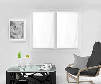 Brise-bise Perle Blanc 60x120 Cm - Brise-bise Moderne En Polyester Pour Fenêtre