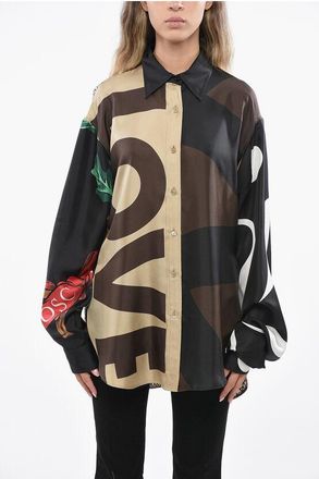 Moschino COUTURE! Camicia in Seta Asimmetrica E Oversized taglia 40