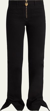 Chloé Denim Split-Cuff Flare Trousers