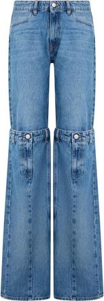Coperni Open Knee Jeans - Dames - Flared Jeans - Blauw - M - Katoen - Jeans