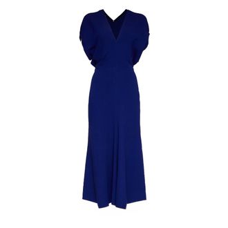 Victoria Beckham Midi Dresses, female, Blue, Size: XS Midi Dress