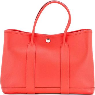 Herm&egrave;s Garden Party Leather 30 tote bag - Rosso