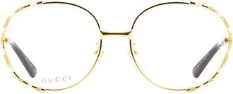 Gucci GG0596OA001 Metal Round Frame Eyeglasses - Gold