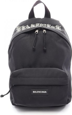 Balenciaga Black Nylon Backpack Handbag (Pre-Owned)