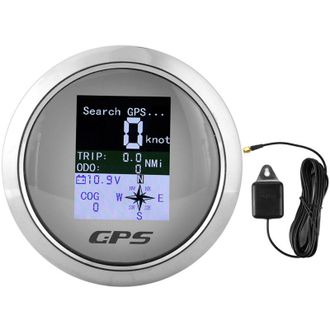 OEM Veloc&iacute;metro Gps De 85 Mm, Para Ingenieros De Autom&oacute;viles/embarcaciones, Indicadores Digitales De Acero Inoxidable Resistentes Al Agua, Esfera Blanca -