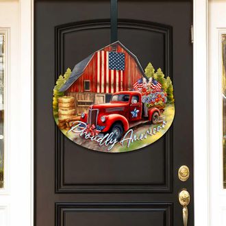 G.Debrekht Proudly American Decorative Holiday Door Decor by G. DeBrekht