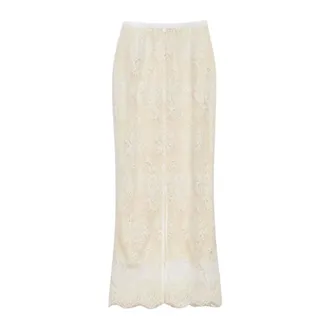 Aniye By Midi Rok Viv&igrave; - Dames - Rokken - Beige - Maat: M Polyamide