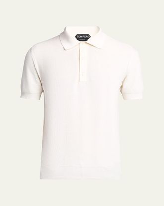 Tom Ford Mens Classic-Fit Cotton Pique Polo Shirt
