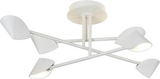 Mantra Inspired Mantra Capuccina Semiempotrado Mediano De 6 Luces, Led De 45 W, 3000 K, 3100 Lm, Blanco, 3 A&ntilde;os De Garant&iacute;a