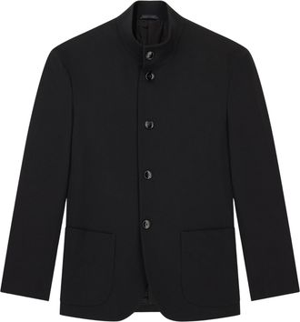 Giorgio Armani Virgin Wool Crepe Regular Fit Blazer