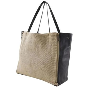 Celine Pre-owned Cabas Tote bag - Dames - Vintage Shopper - Beige - ONE Size - Leer - Vintage