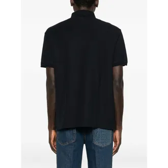 Emporio Armani Logo-Patch Cotton Polo - Black