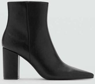 Mango Stivaletti punta tacco blocco nero - Donna - 42 - MANGO
