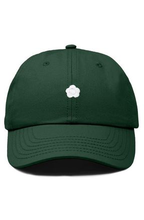 Dalix Lil Flower Dad Cap in Dark Green at Nordstrom