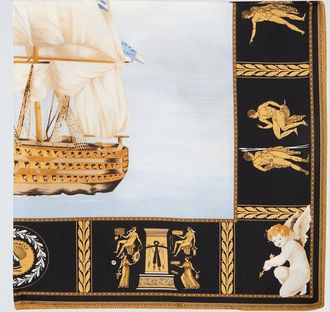 Rubinacci Printed silk pocket square