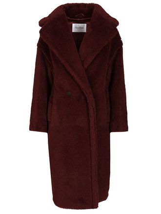 Max Mara Teddy Bear Icon Coats Bordeaux-Donna