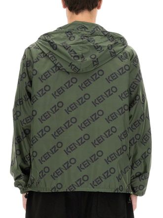 Kenzo Monogram Hooded Jacket - Brown
