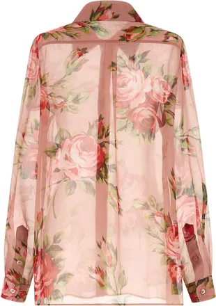 Dolce & Gabbana Womens Multicolor Silk Blouse