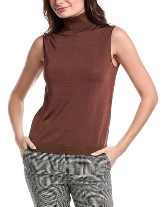 Lafayette 148 New York Sleeveless Turtleneck Shell