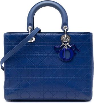 Dior Pre-owned Dior Large Ultra Matte Calfskin Cannage Embossed Lady Ladies YTIHPA4A1WS4NSTB