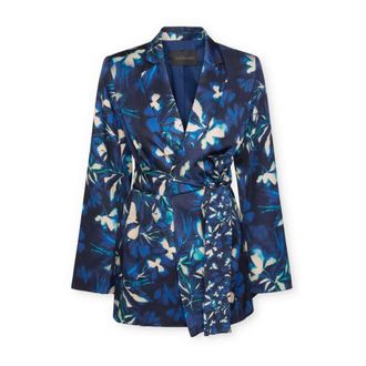 Elena Miro Dames, Jassen, Blauw, Maat: XL Viscose