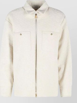 Moncler padded cotton blend shirt jacket