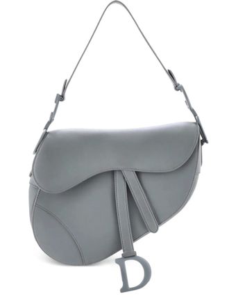 Dior Ultra Matte Saddle Handbag Leather Medium shoulder bag - Grigio