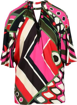 Pucci Jersey Blouse - Green/Red