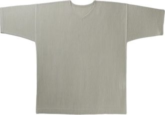 Homme Plissé Issey Miyake pleated T-Shirt - Grigio