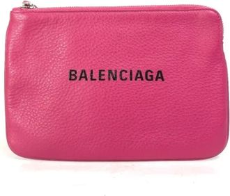 Balenciaga Pre-owned Leather balenciaga-bags - Dames - Vintage Clutch - Roze - ONE Size - Leer - Vintage