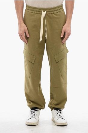 Jil Sander Brushed Cotton Cargo Sweatpants with Cuffs size 48