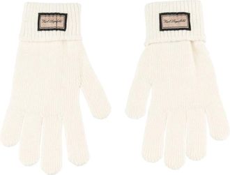 Karl Lagerfeld Hotel Karl Gebreide Handschoenen - unisex - Handschoenen - Wit - L - Accessoires